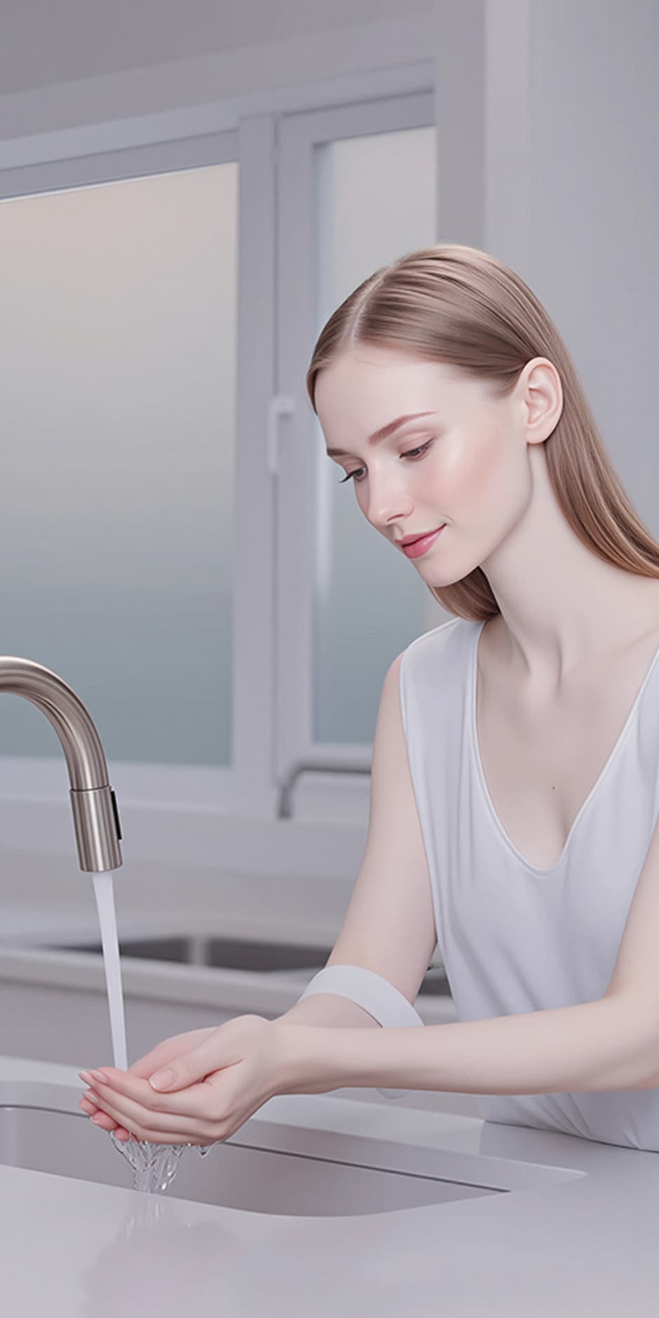 Residential Water Treatment Solutions - Professional water softener installation in modern home kitchen